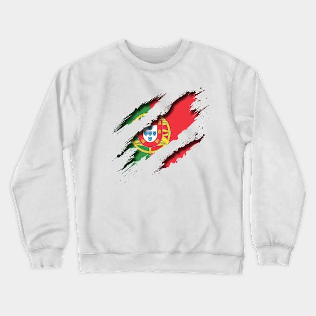 Portugal Shredding Crewneck Sweatshirt by blackcheetah
